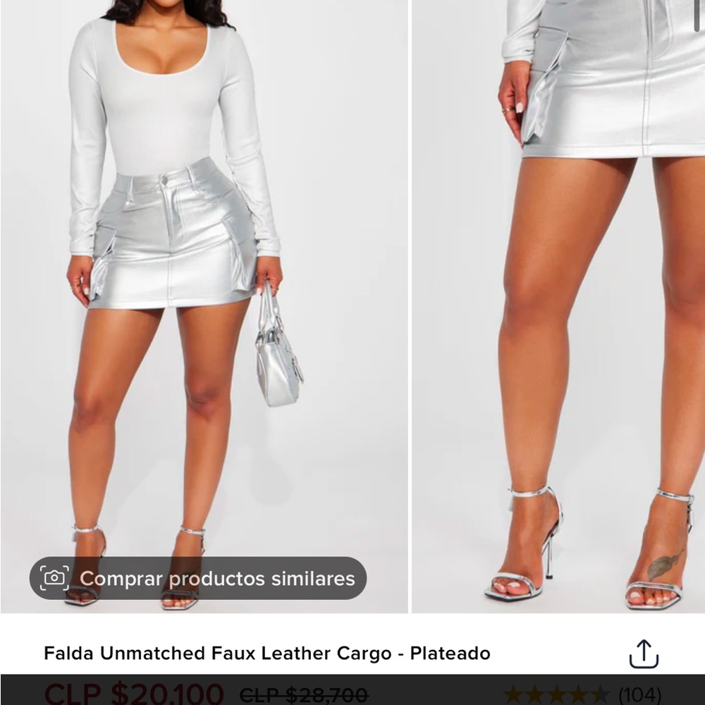 Fashion Nova Metallic Skirt